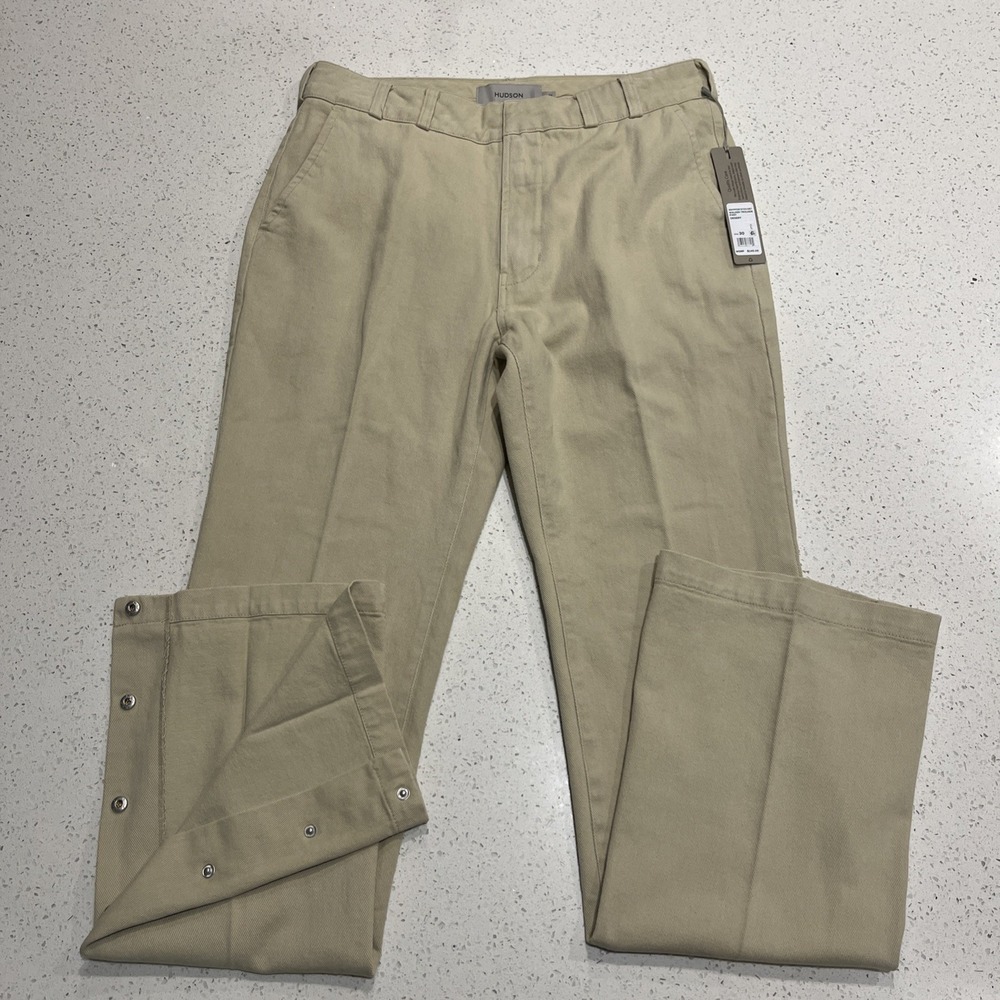 Hudson Jeans Walker Desert Trouser Men's 30/32‎ Snap Ankle 100% Cotton NWT